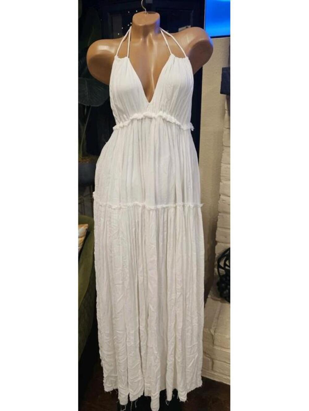 Pink Lily Daybreak Skyline Halter Maxi Dress XS